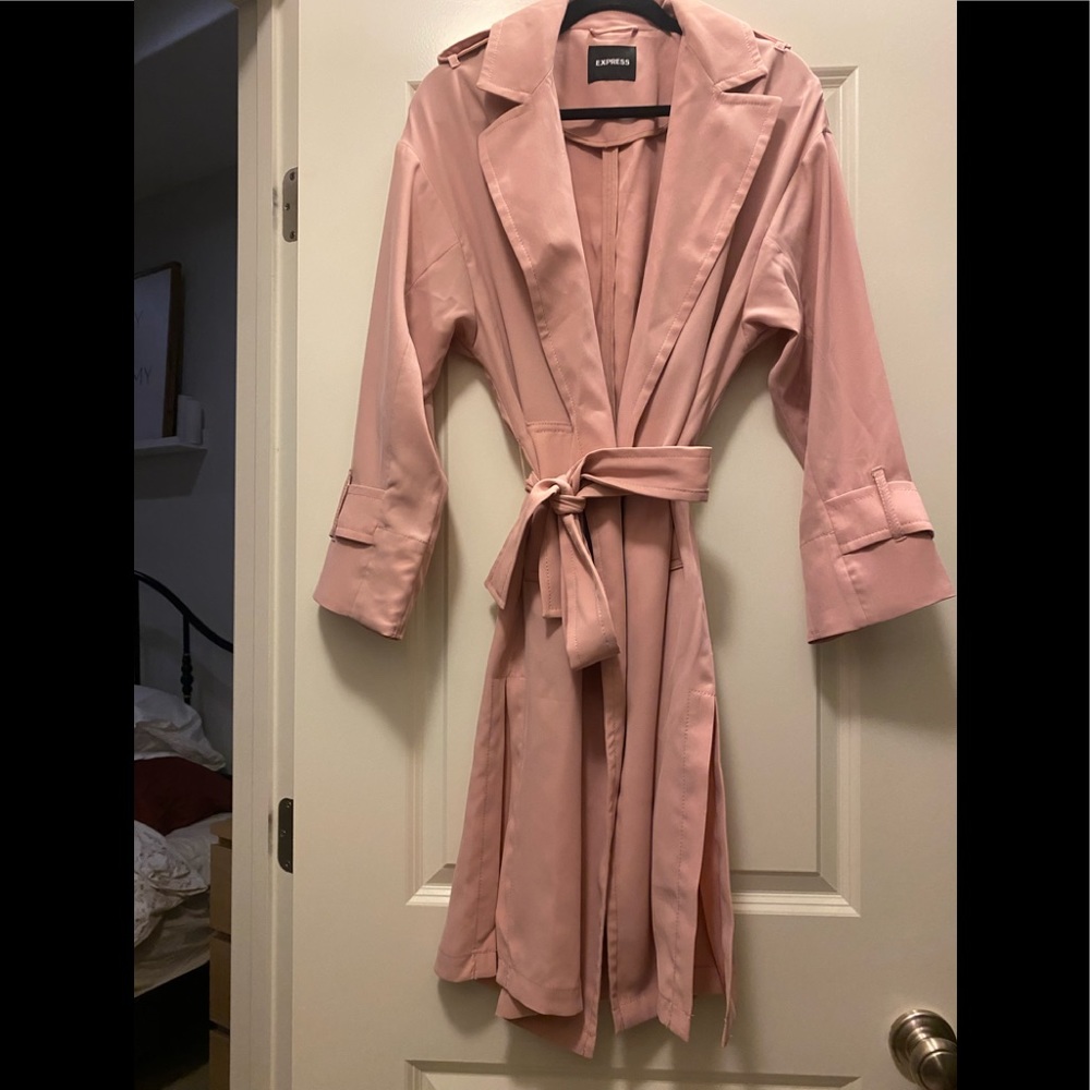 Blush pink trench size small EXPRESS